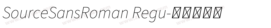 SourceSansRoman Regu字体转换